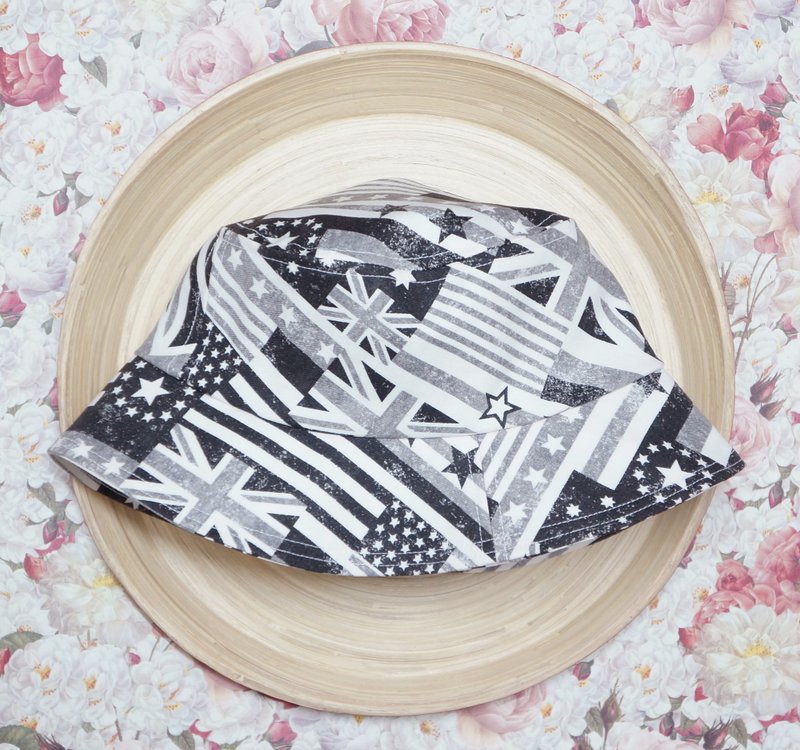 好少女渔夫帽 | 黑白色国旗 / 最后一顶 女生 M - 帽子 - 其他材质 灰色