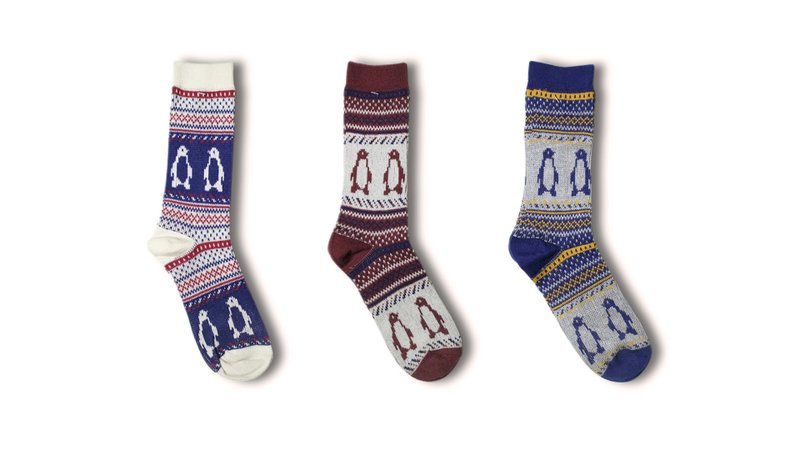 【新发售】冰原奇遇大冒险！ // 翻滚吧俏皮企鹅针织棉袜子 :::DAWN' make up your feet ::: - 袜子 - 棉．麻 多色