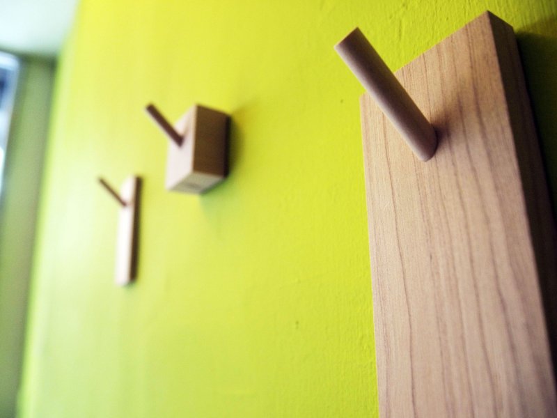 HM-桧木挂勾 (一组3个挂勾 每组配对不同大小尺寸 ) - 衣架/挂勾 - 木头 金色