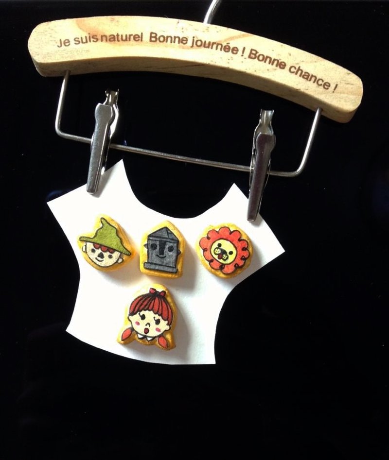 童话系列 绿野仙踪糖霜饼干耳环组(可改耳夹式) ((满600随机送神秘小礼物)) - 耳环/耳夹 - 其他材质 多色