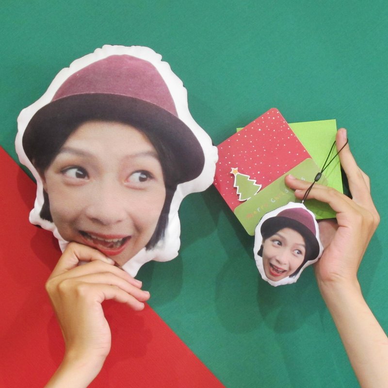 [30厘米形状抱枕] 圣诞组合包 (30厘米抱枕＋小吊饰＋卡片) - 其他 - 其他材质 