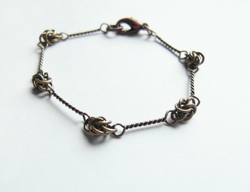 花圈 / 古铜手链 - 手链/手环 - 其他金属 咖啡色