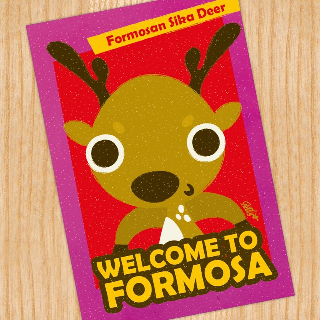 <Welcome To Formosa>台湾梅花鹿 - 卡片/明信片 - 纸 多色