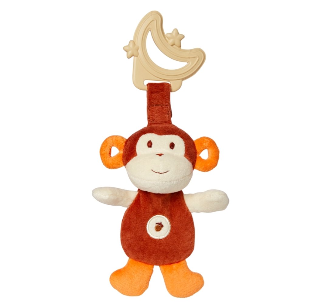 美国MyNatural Teether Sensory两用环保固齿器-棕色小猴 - 玩具/玩偶 - 棉 咖啡色