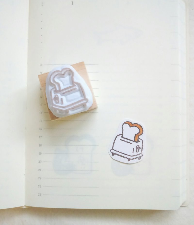 烤面包机小印章 - 印章/印台 - 橡胶 白色