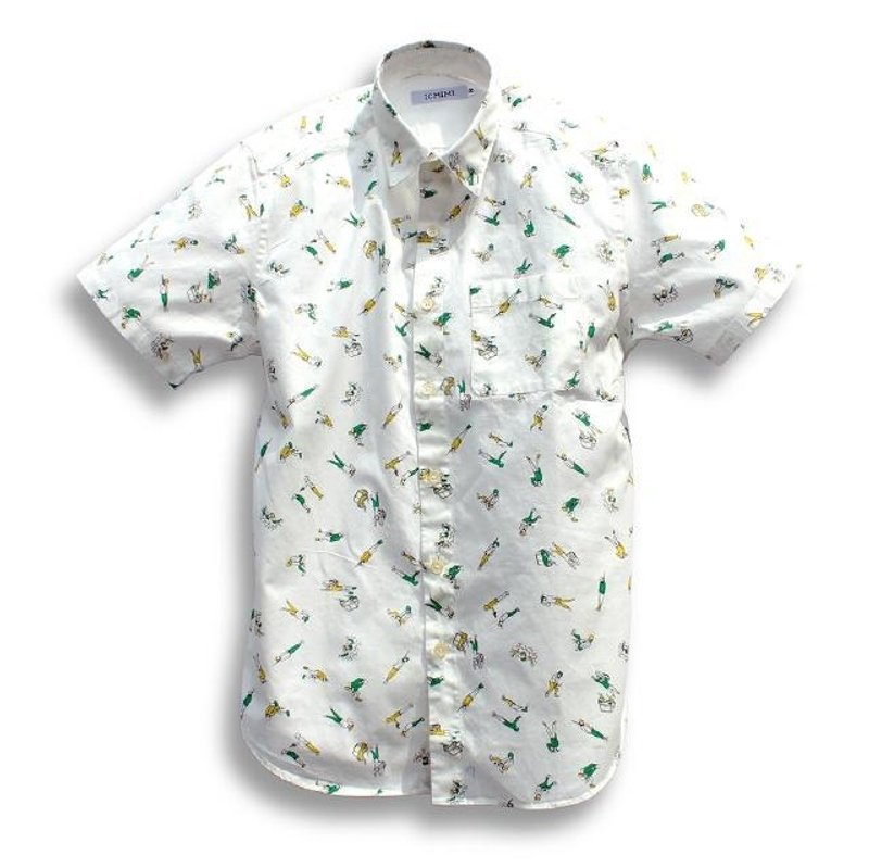 独家贩售日本品牌ICHIMI-喔耶!挂了!!衬衫／白色 - 男装衬衫 - 其他材质 白色