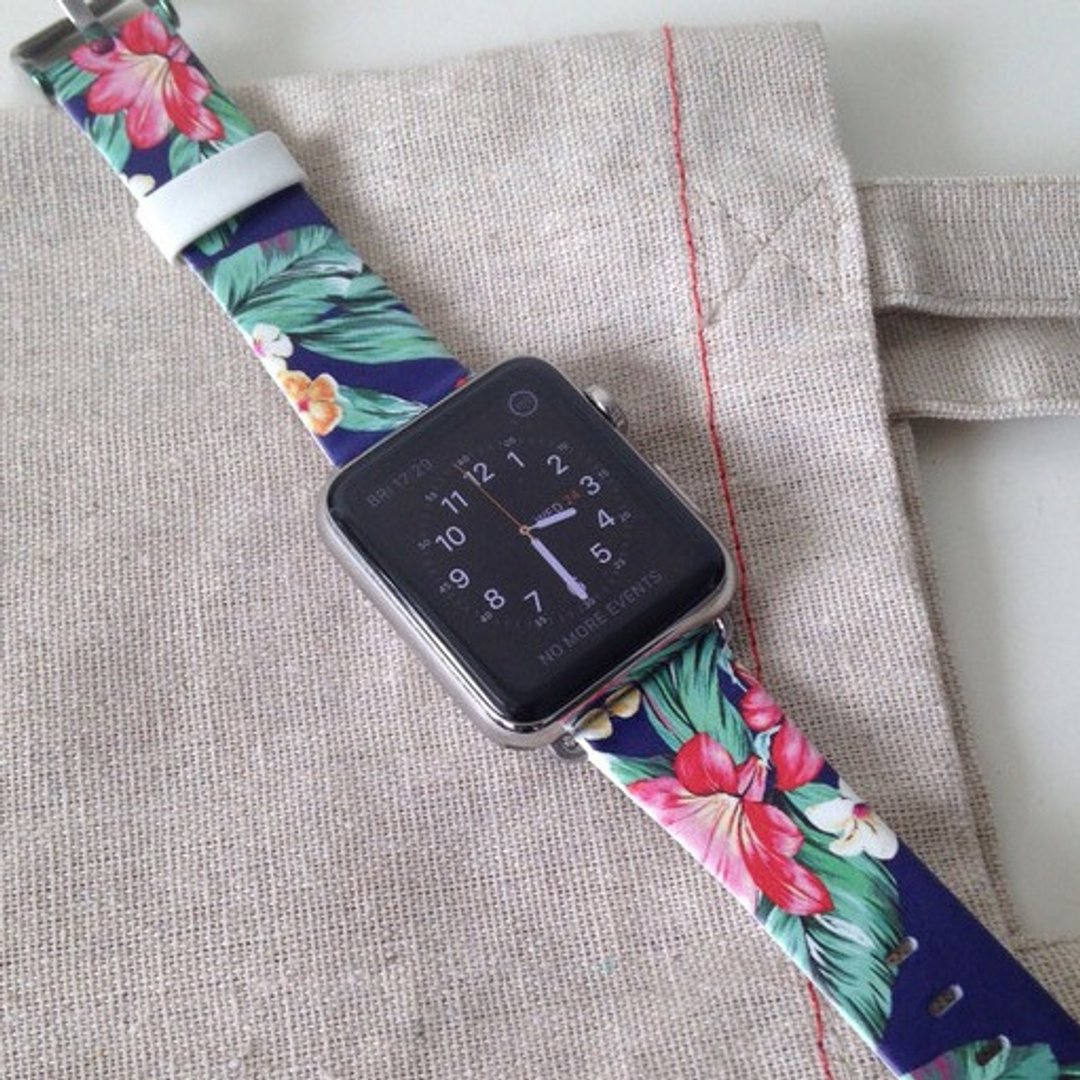 Apple Watch Series 1 - 5 夏威夷花型皮表带 38 40 42 44mm -50 - 其他 - 真皮 