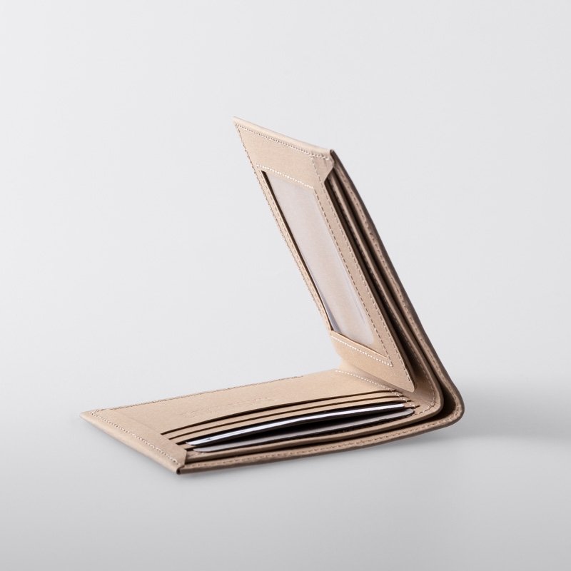 轻薄 相片款 可水洗纸 短夹 / 纸钱包 / 纸皮夹 浅棕 手工订制 - 皮夹/钱包 - 纸 卡其色