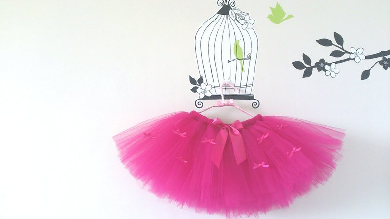 ★甜心桃红★限量款 ~ 美式手工澎裙弥月生日礼盒 - 满月礼盒 - 其他材质 