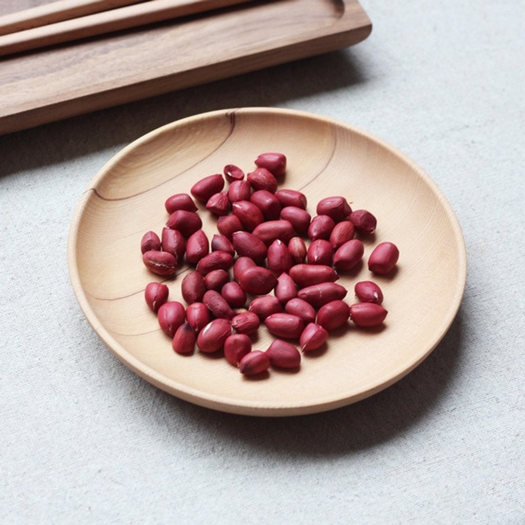 Moment木们-熹工房-圆形木头盘、日式茶点盘、面包盘、点心盘(榉木、胡桃木、樱桃木)-小 - 浅碟/小碟子 - 木头 灰色