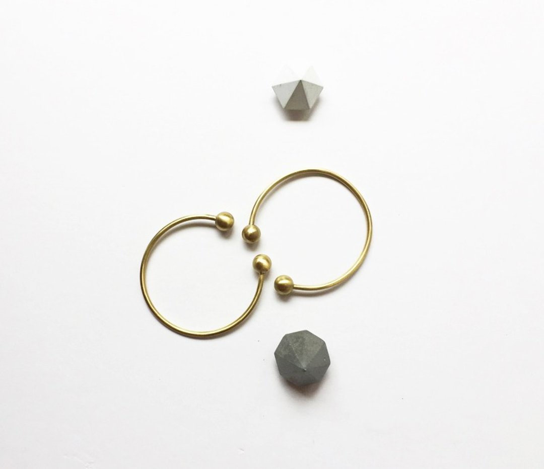 。零。手镯 / ZERO bangle - 手链/手环 - 其他金属 金色