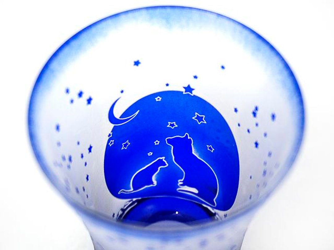 Yorusoneko [blue] - 茶具/茶杯 - 玻璃 蓝色