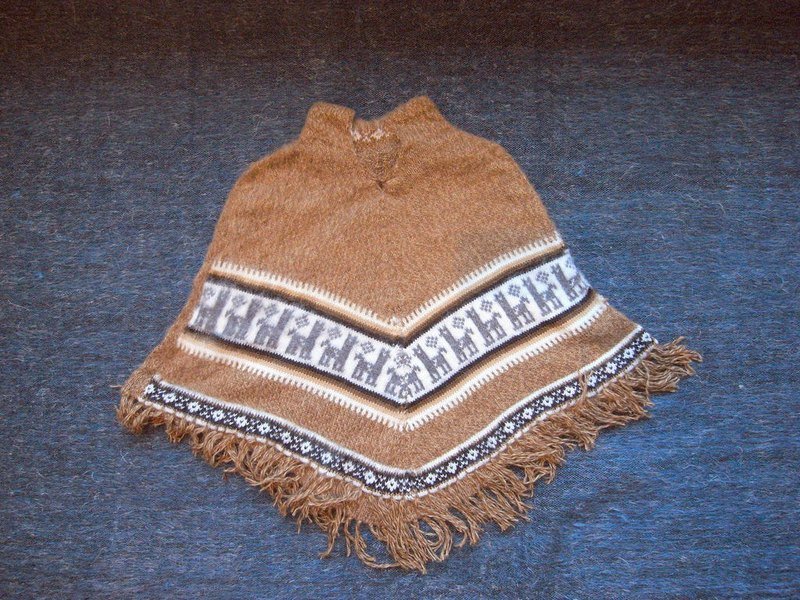 Vista[见闻]，南美洲，秘鲁，印地安羊驼图腾，羊驼斗篷  (儿童款) - 其他 - 其他材质 金色