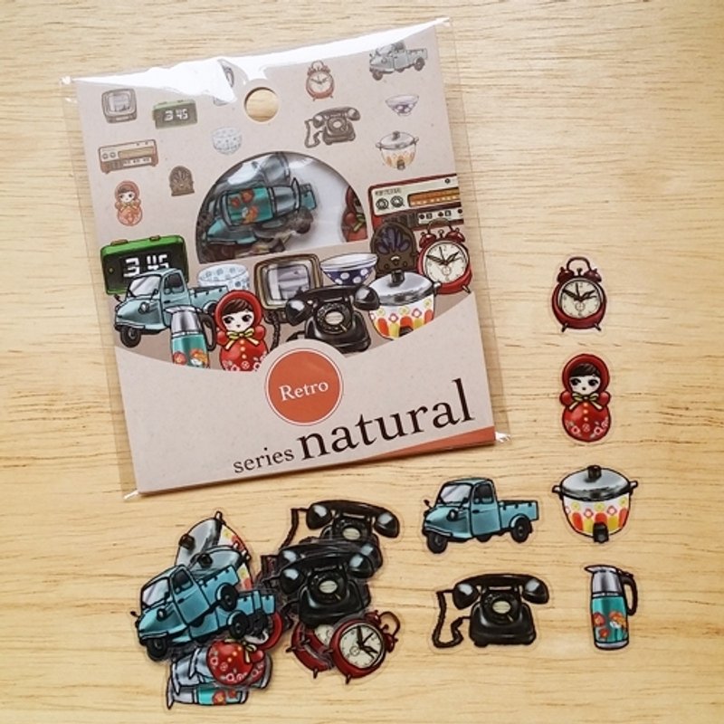 ROUND TOP Yano Design 薄型贴纸【怀旧杂货 (YD-FK-009)】 - 贴纸 - 塑料 多色