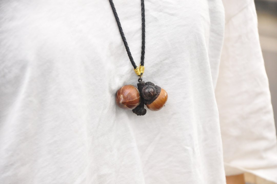∥Cheng Jewelry∥A / Ω 冬 大叶石栎2号 铜坠链 ONLY ONE仅一件 - 项链 - 其他金属 咖啡色