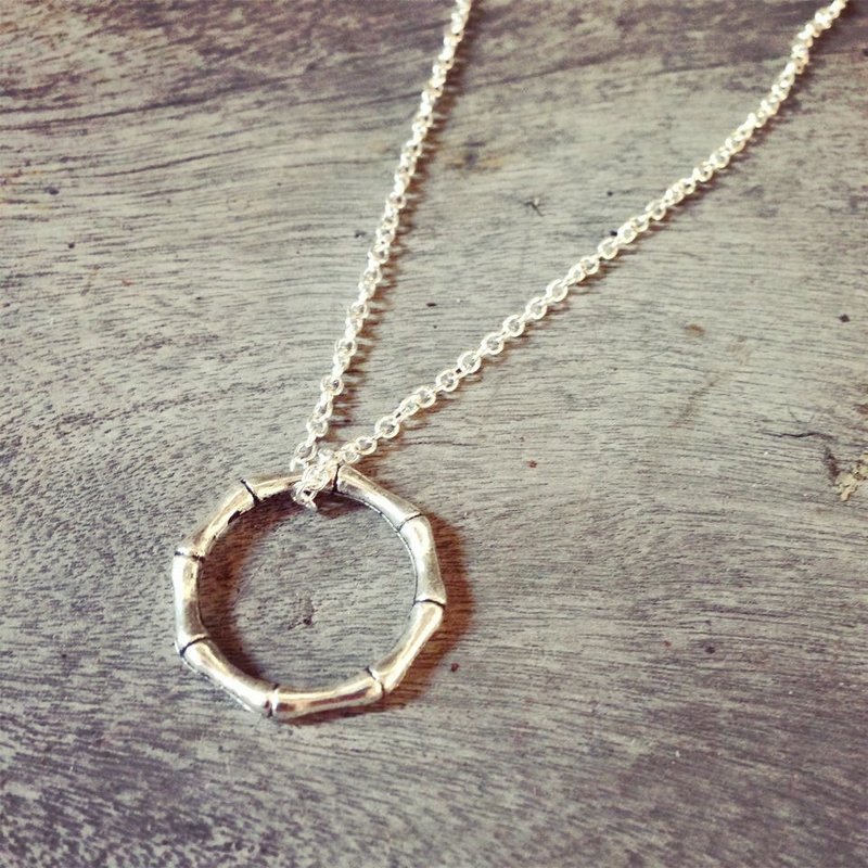 【Story Necklace 故事项链】竹节环 - 项链 - 其他金属 