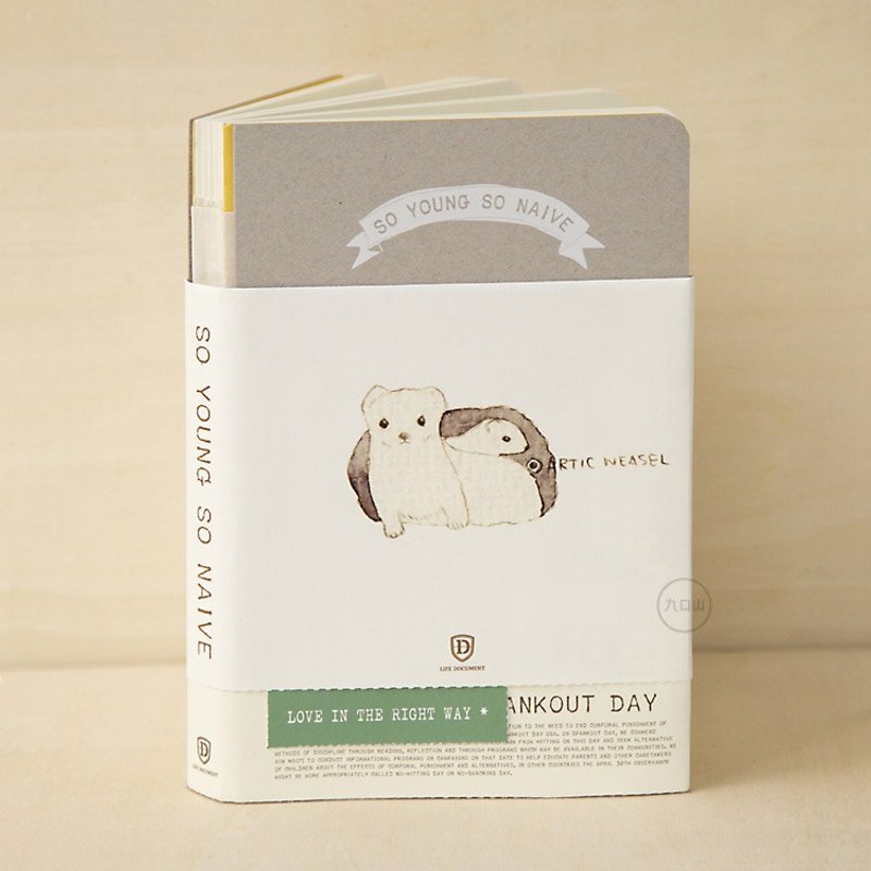 Shine x 九口山‘又小又天真’限量笔记本手帳本-白鼬 - 笔记本/手帐 - 纸 