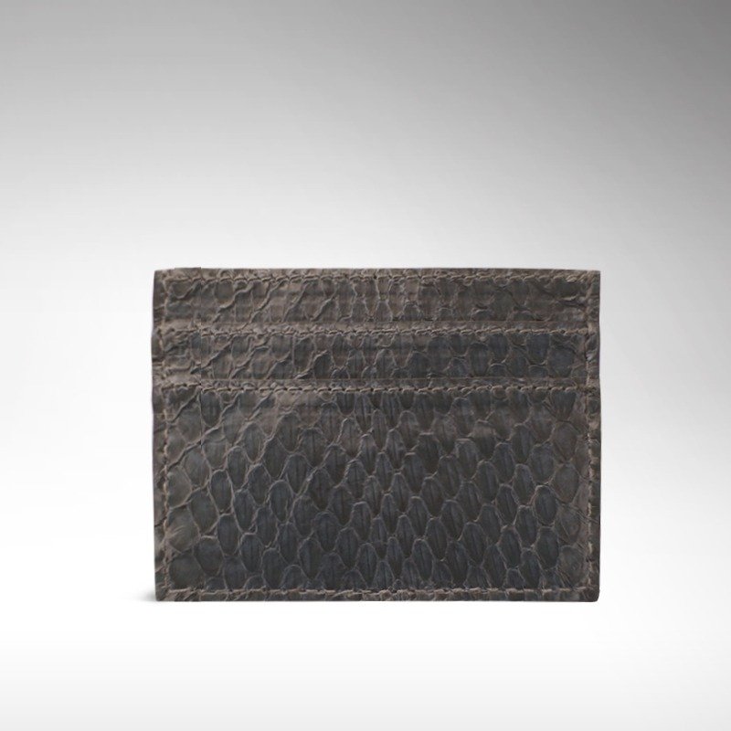-The Way- 卡片夹 - 蛇皮革 (矿石灰) - 皮夹/钱包 - 真皮 灰色