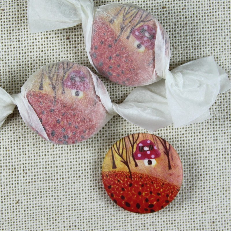 克里斯多插画森林-彩虹糖果别针(橙) - 贴纸 - 塑料 橘色