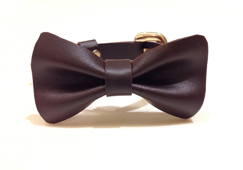 zemoneni 全手作 限量 朱古力色 咖啡色 牛皮皮革 领结 pure collection 三色供选择 - 领带/领带夹 - 真皮 咖啡色