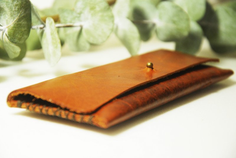 铜扣笔袋 - 铅笔盒/笔袋 - 其他材质 咖啡色