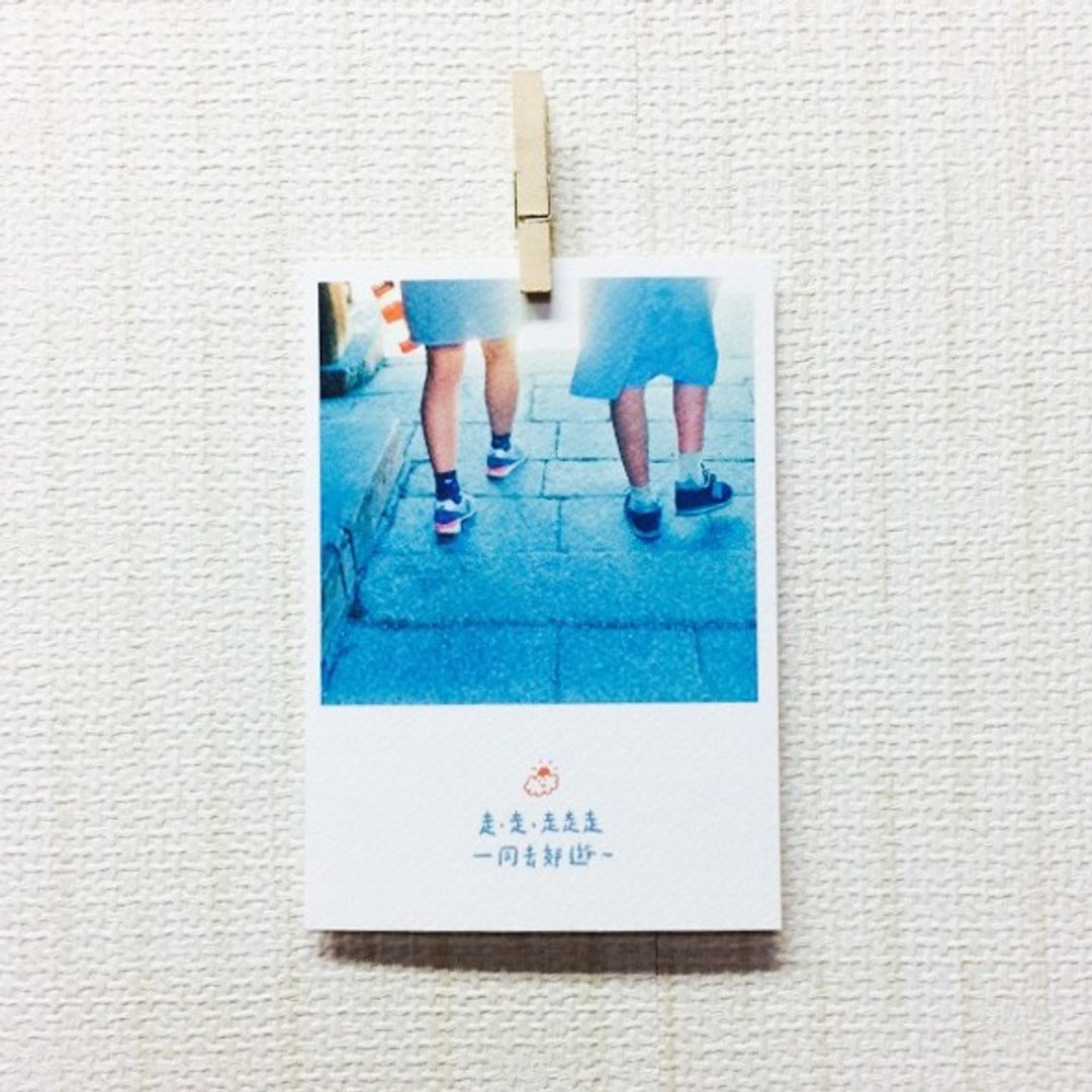 一起去郊游 /Magai s postcard - 卡片/明信片 - 纸 蓝色
