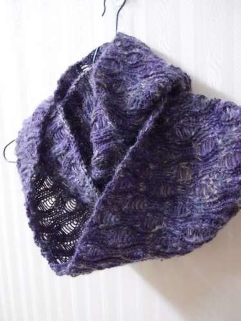 泪滴款长脖围-古葡紫(三色) 手工编织 - 丝巾 - 其他材质 紫色