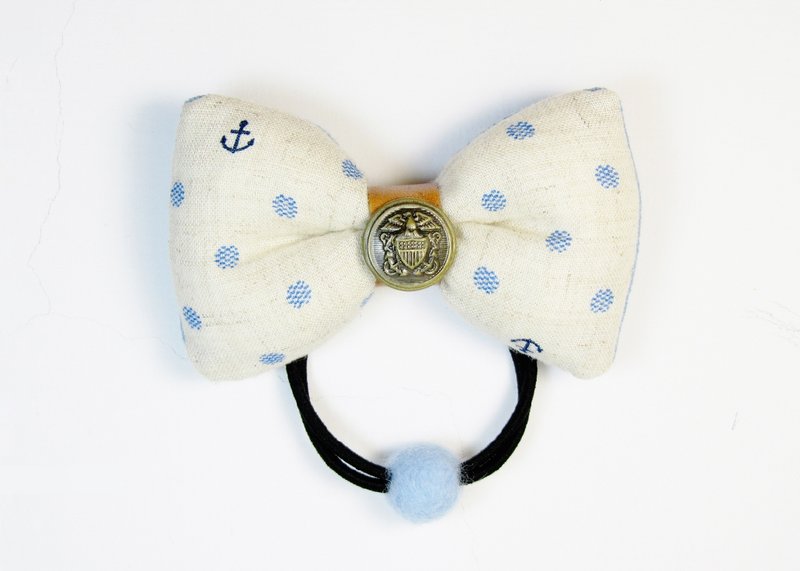 Phancy's手工蝴蝶结发束/发圈[01-Dream navigator梦想领航员] - 发饰 - 其他材质 蓝色