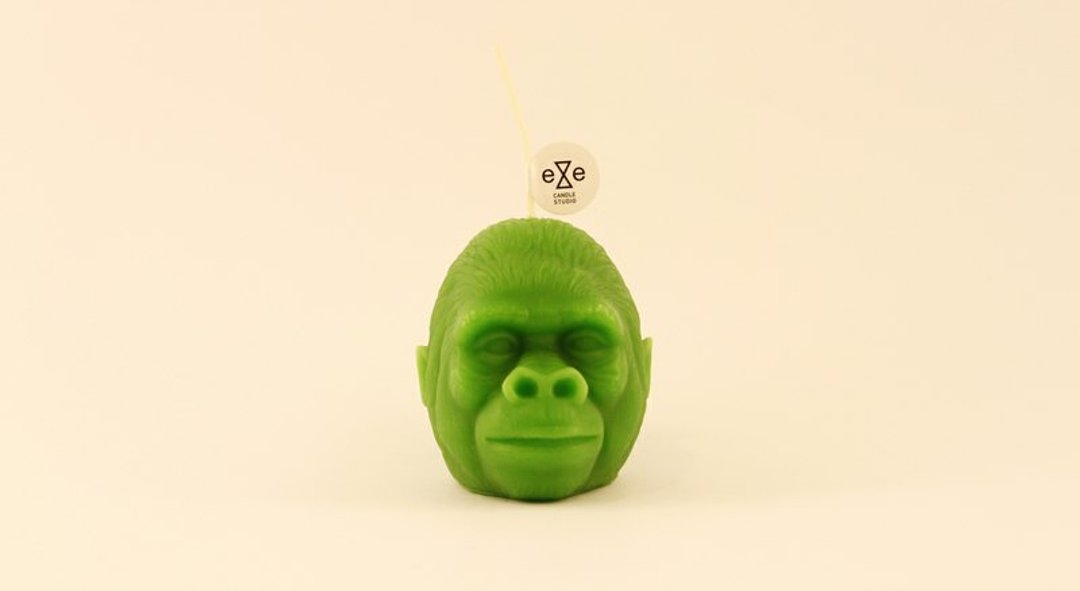 绿色猩猩造型蜡烛 gorilla - 蜡烛/烛台 - 蜡 绿色