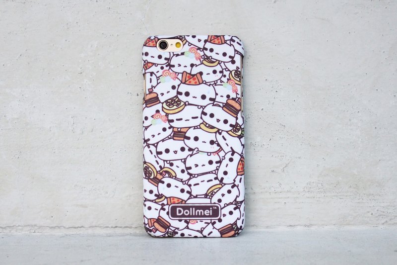 Dollmei iPhone 6 手机壳 吃喝快乐 可爱猫猫 白色 - 手机壳/手机套 - 硅胶 白色