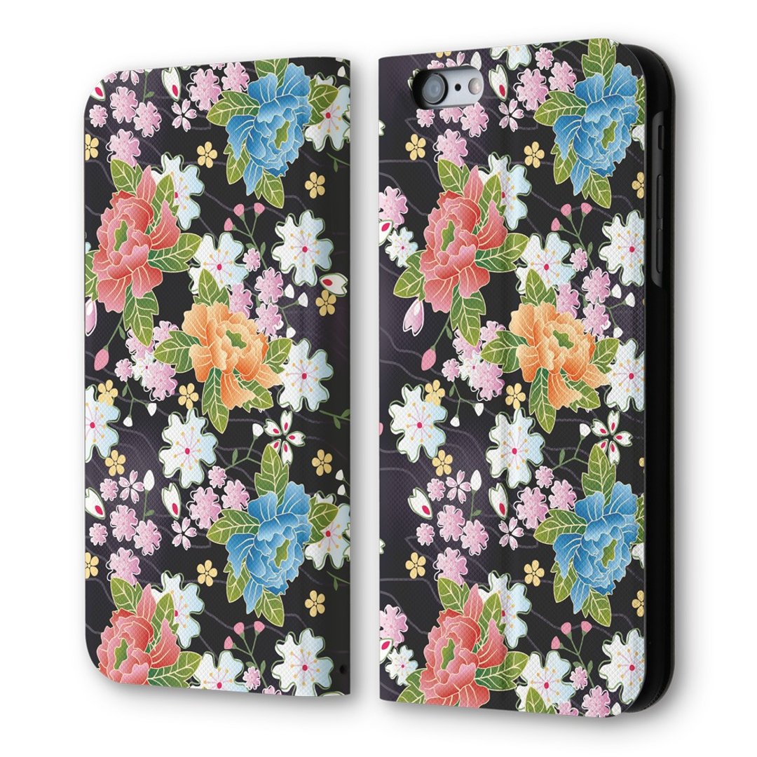 AppleWork iPhone 6/6S Plus  翻盖式皮套：和风暗黑 PSIB6P-001K - 手机壳/手机套 - 真皮 黑色