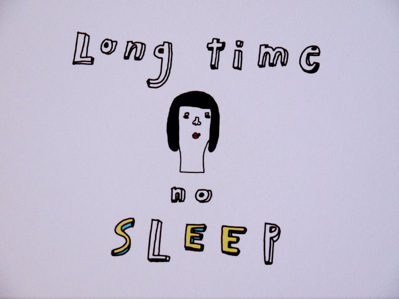 Long Time No Sleep /明信片 - 卡片/明信片 - 纸 白色