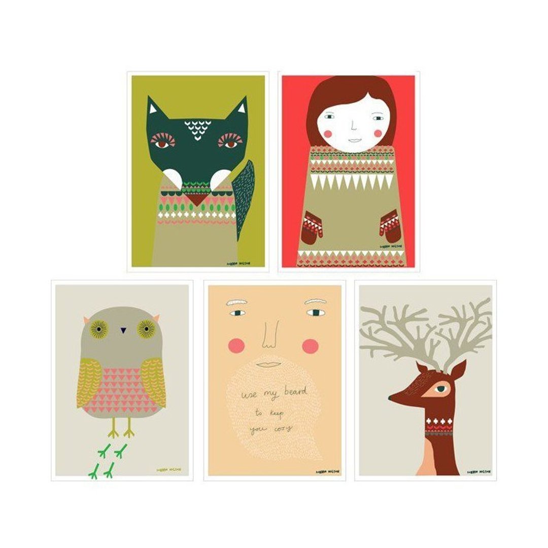 Illustrated 插画礼卡 | WOOW COLLECTION - 卡片/明信片 - 纸 多色