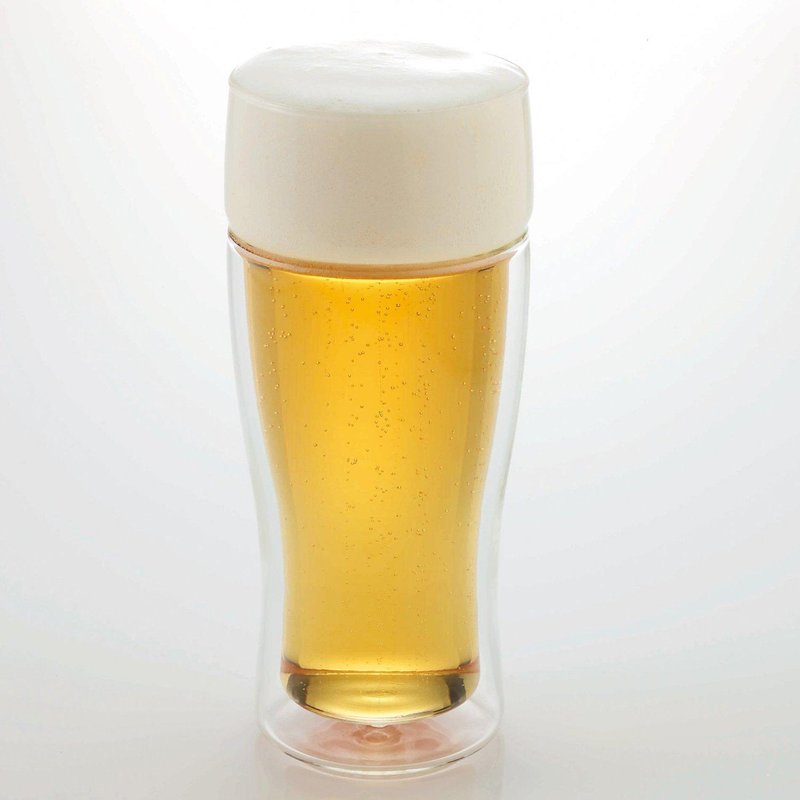 双层隔热保温杯／啤酒杯／咖啡杯／玻璃水杯 - 咖啡杯/马克杯 - 玻璃 白色