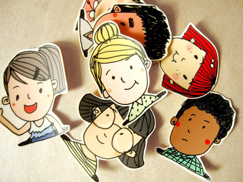 #010小萝卜头 - 贴纸 - 塑料 多色