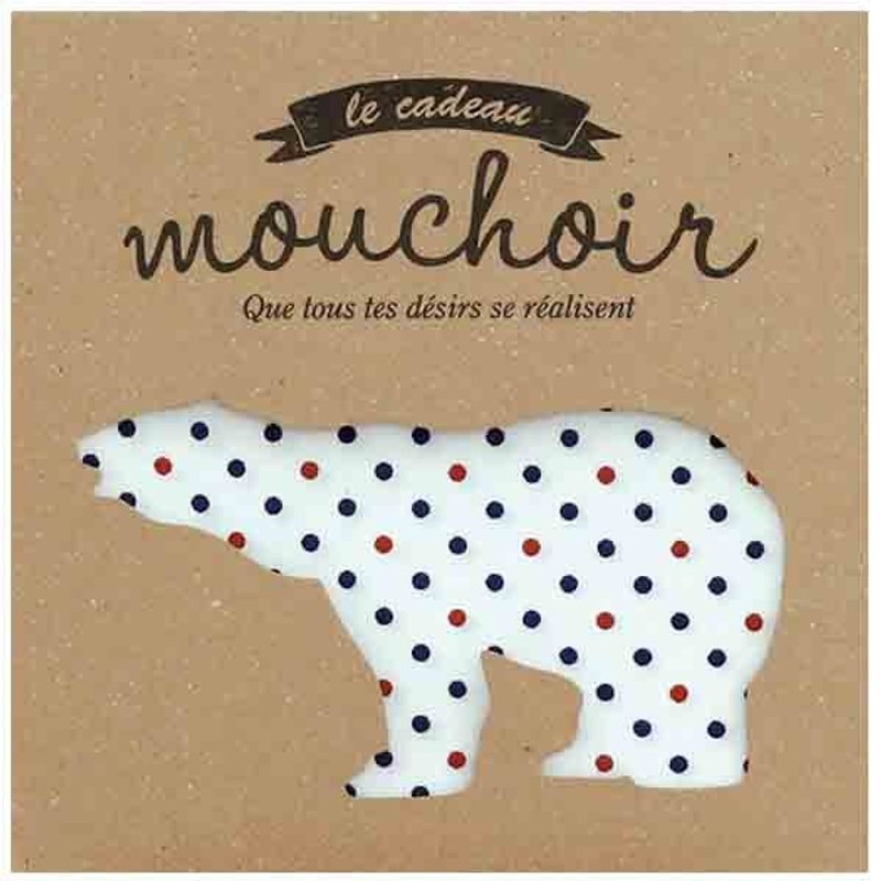 日本【LABCLIP】Gift handkerchief 手帕 / 圆点北极熊 - 其他 - 棉．麻 白色