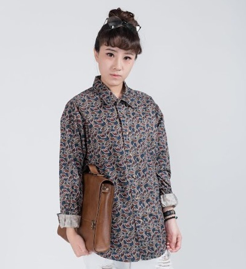 古着衬衫_/ 蓝海生物 / 印花 / 棉料 / 长袖 / 衬衫 / 男女皆可 - 男装衬衫 - 其他材质 多色