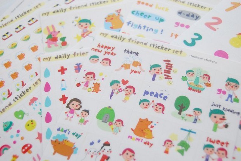 迪梦奇 - My Daily Friend Sticker Set - 日志贴纸组 - 贴纸 - 塑料 红色