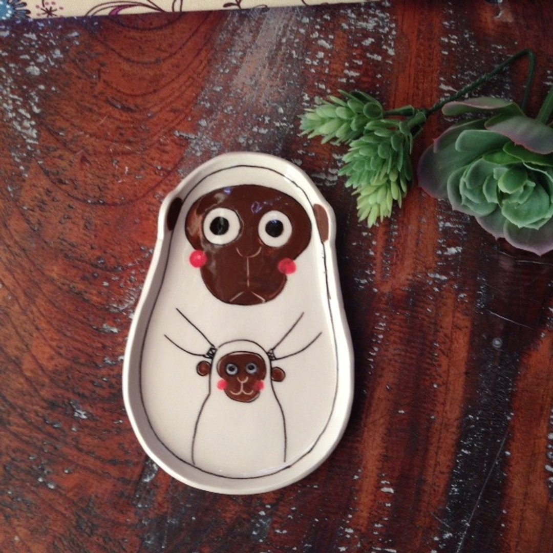 Curious dish (parent and child) - 浅碟/小碟子 - 其他材质 多色