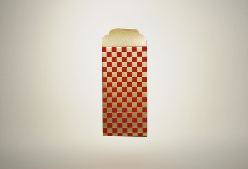 小格纹烫金红包袋 五入 - 红包/春联 - 纸 