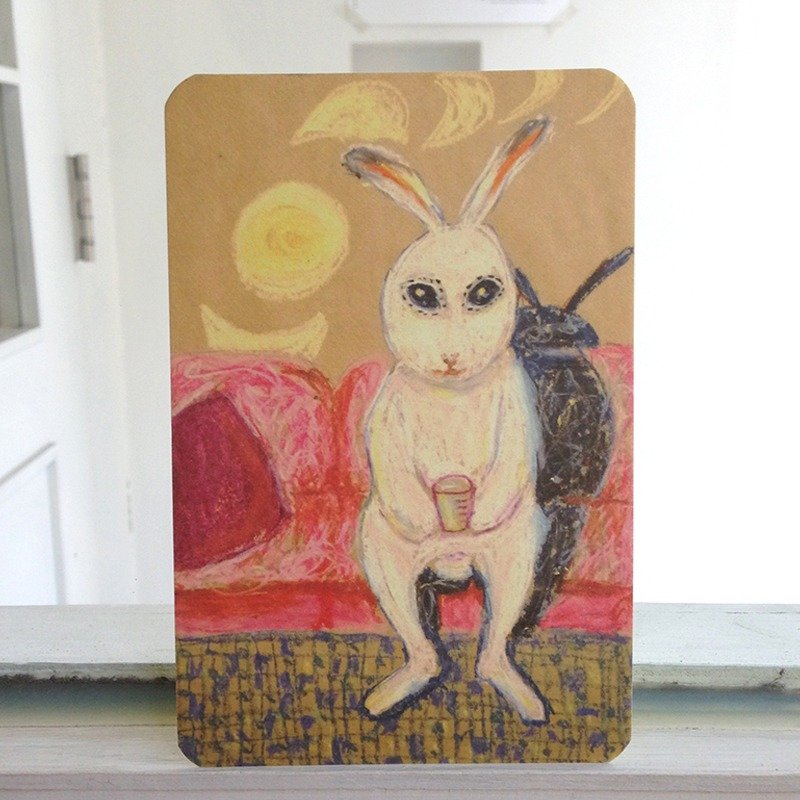 月亮旅行_明信片 - 卡片/明信片 - 其他材质 黄色