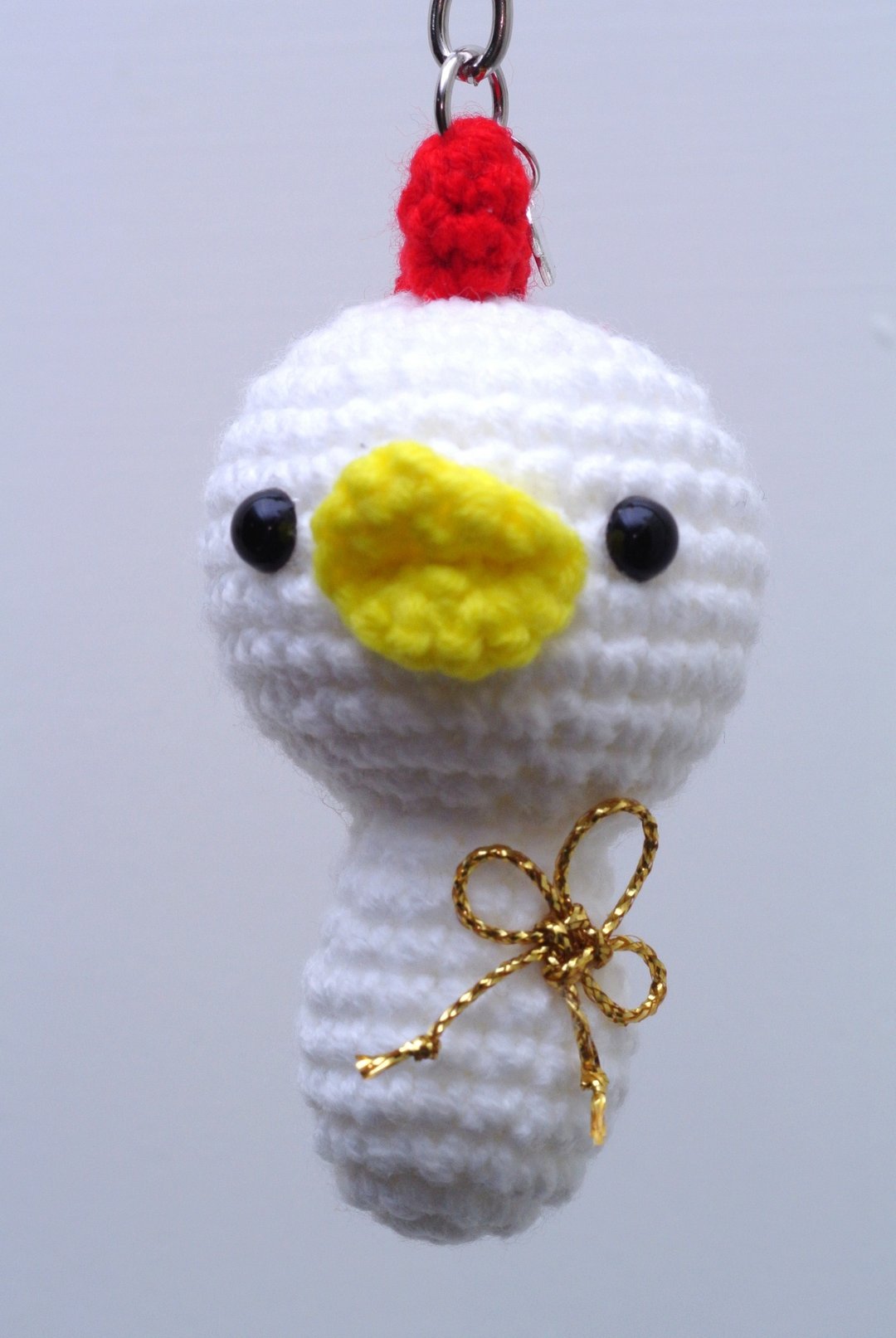 【Knitting】十二生肖系列-鸡祥富贵 - 钥匙链/钥匙包 - 其他材质 白色