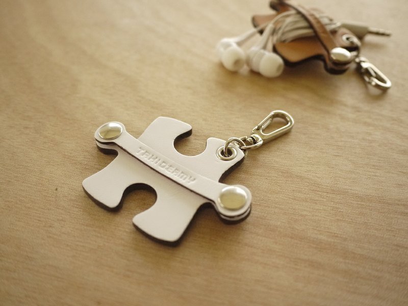 拼图卷线器-白色 - 卷线器/电线收纳 - 真皮 