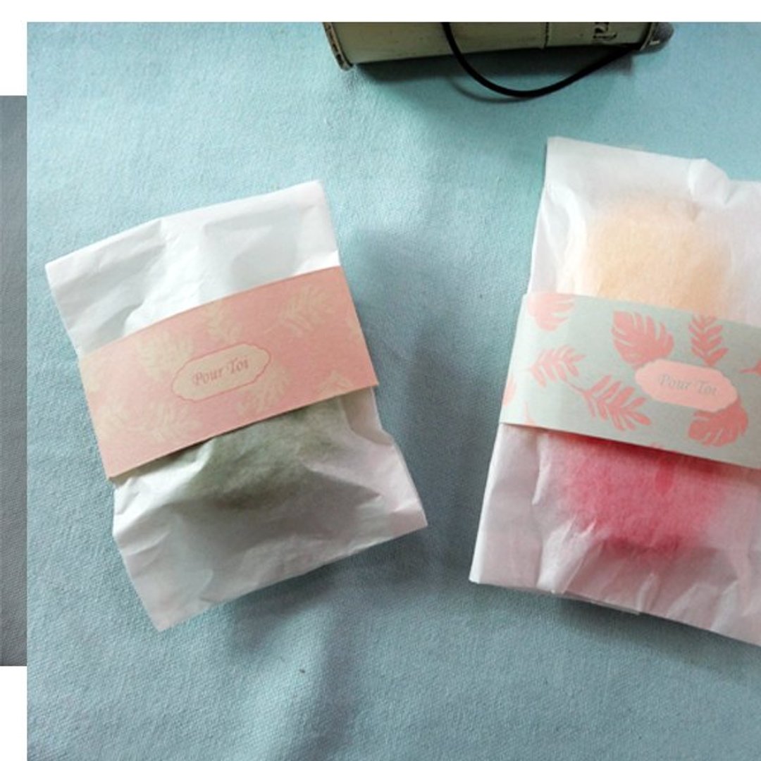 礼品装饰带-粉红棕榈叶-中 - 包装材料 - 纸 粉红色
