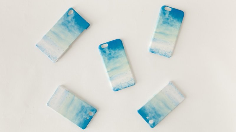 [Made to order] iPhone / Galaxy / Xperia Case "Blue, Sky" - 手机壳/手机套 - 塑料 蓝色