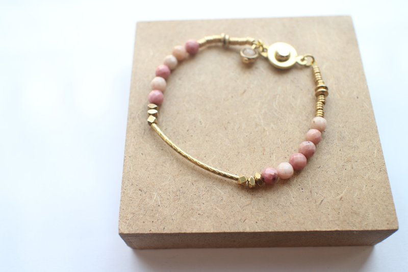 晨曦-红纹石 黄铜手环 - 手链/手环 - 其他金属 粉红色