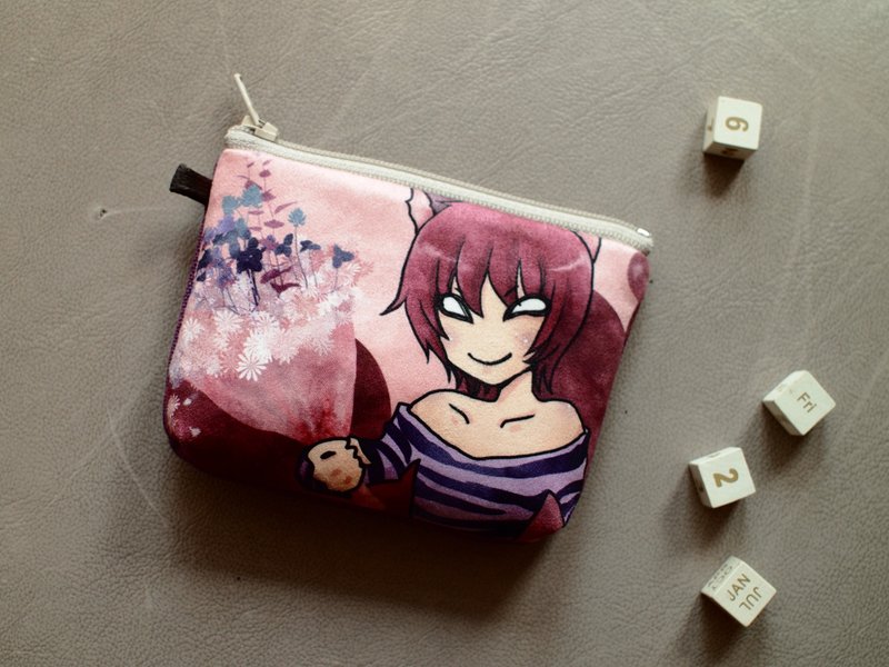 手工夹层零钱包 ▌爱丽丝梦游仙境 ▌表白柴郡猫 - 零钱包 - 其他材质 紫色