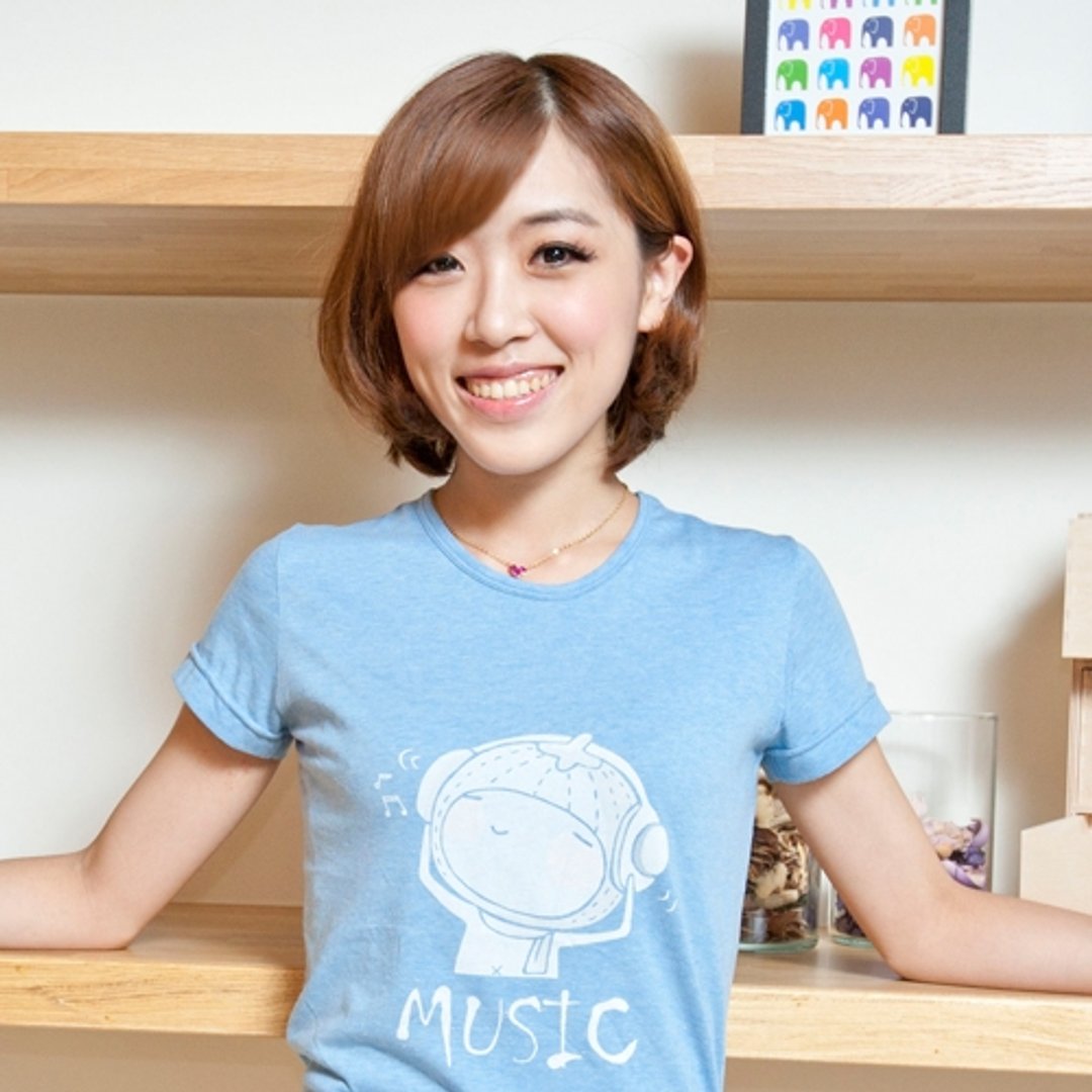 MUSIC -WOMEN T-Shirt /湖水绿/麻花蓝 - 女装 T 恤 - 棉 多色