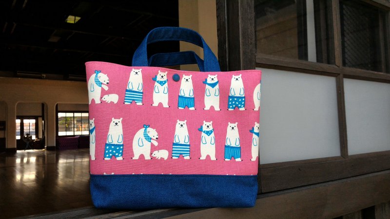北极熊托特包 - 手提包/手提袋 - 棉．麻 