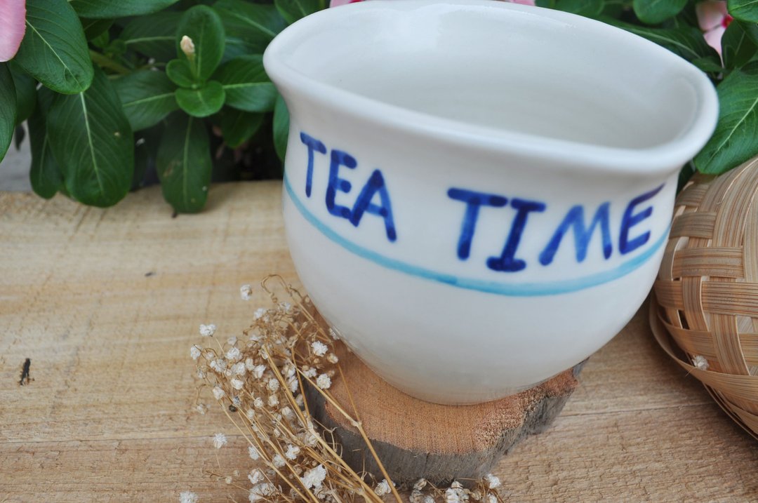 午茶时光方水杯(TEA TIME&HAPPY TIME) - 茶具/茶杯 - 其他材质 蓝色
